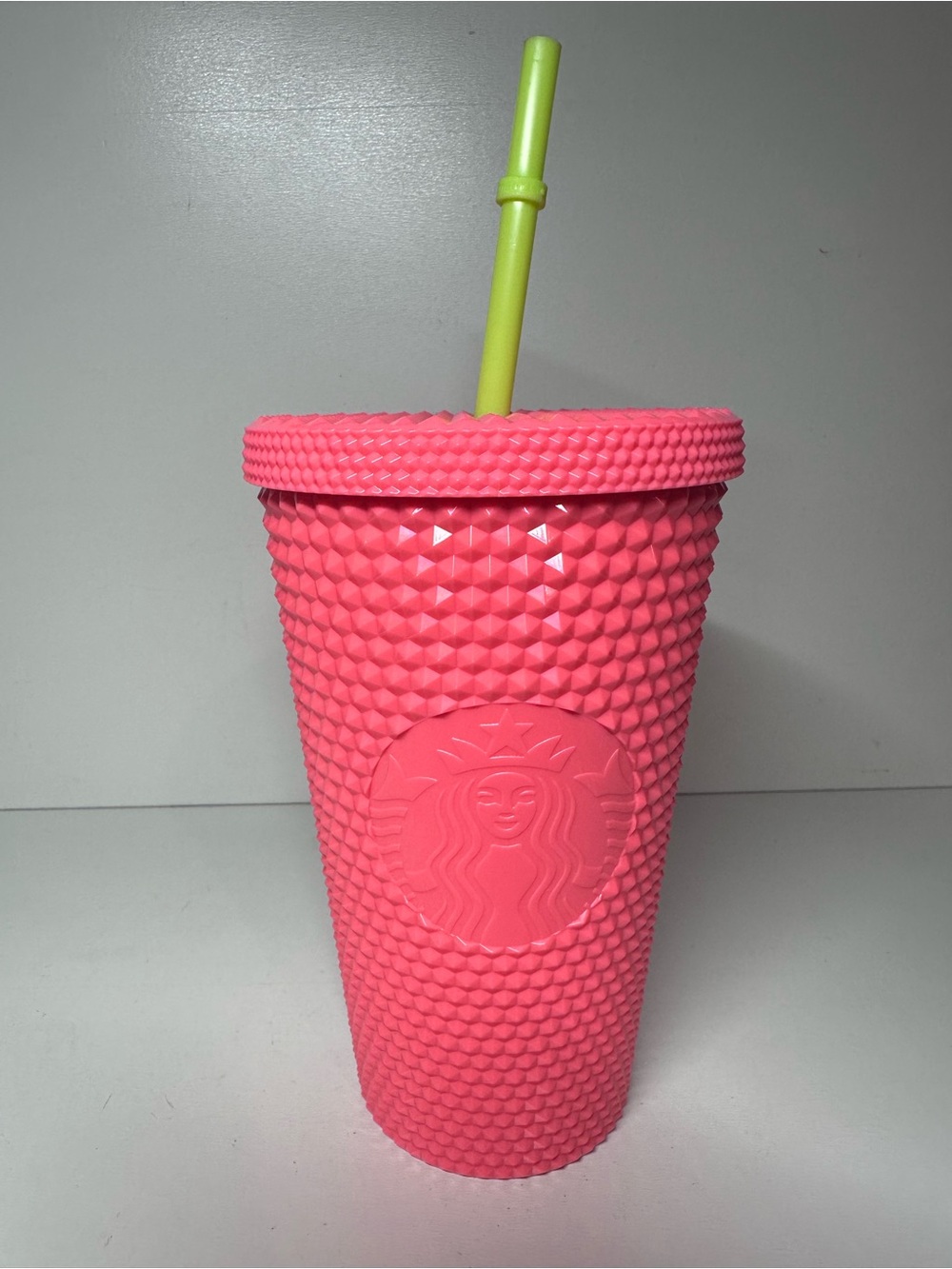 Never Used! Starbucks Pink Studded Reusable Tumbler with Lime Straw